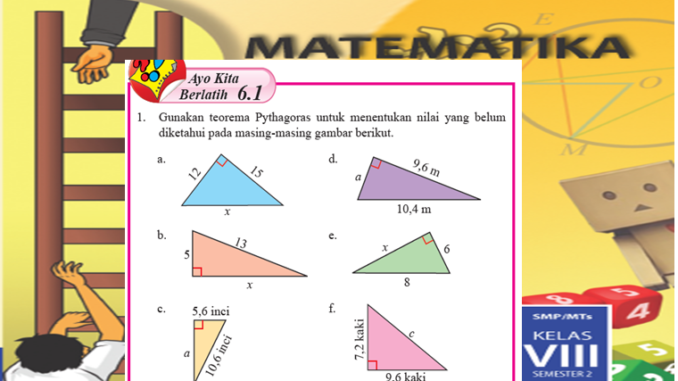 SOAL DAN PEMBAHASAN BUKU SISWA MATEMATIKA KELAS 8 SEMESTER 2 LATIHAN 6 1 HALAMAN 11 TAHUN 2021