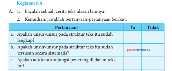 Jawaban Bahasa Indonesia Kelas 8 Kegiatan 6 4 Hal 164 165 Kata Apa Yang Tepat Untuk Menggantikan Jagotutorial