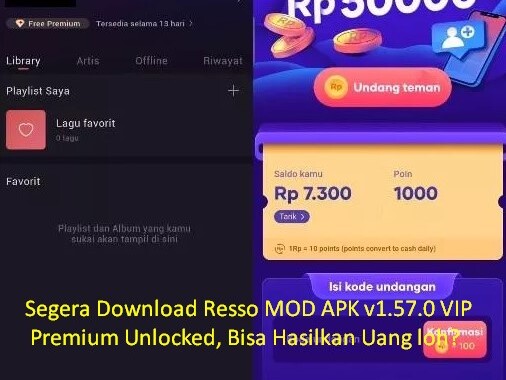 Segera Download Resso MOD APK premium v1.57.0 VIP, Bisa Hasilkan Uang loh?