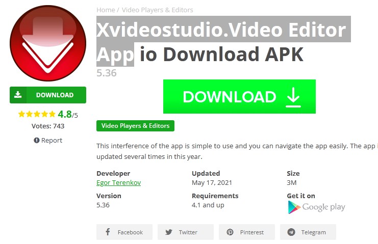 Xvideostudio Video Editor App io Download APK. 