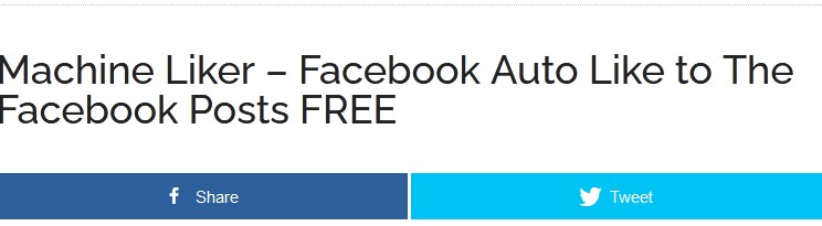 Machine Liker – Facebook Auto Like to The Facebook Posts FREE