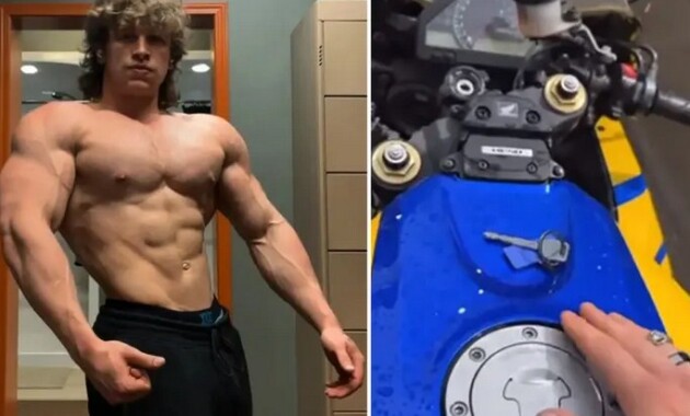 Bodybuilder Ryeley Palfi dies in crash hours after posting about his motorcycle