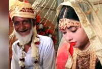 Elderly man got married to 25 year old girl, see reaction of the bride
